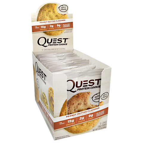 Quest Protein Cookie, Peanut Butter, 12 (2.04oz) Cookies