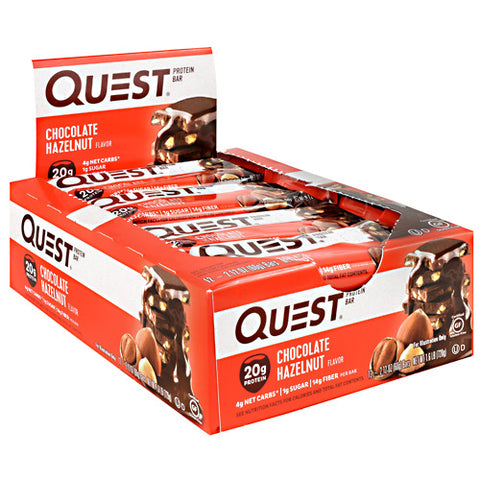 Quest Protein Bar, Chocolate Hazelnut, 12 - 2.12oz (60g) Bars