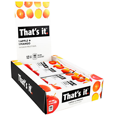 That's It Bar, Apple + Mango, 12 (1.2 oz) Bars