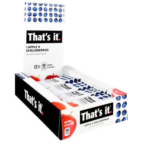 That's It Bar, Apple + Blueberry, 12 (1.2 oz) Bars