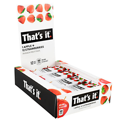 That's It Bar, Apple + Strawberry, 12 (1.2 oz) Bars