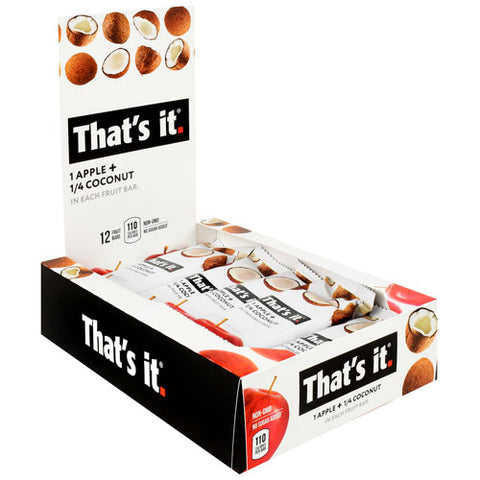 That's It Bar, Apple + Coconut, 12 (1.2 oz) Bars