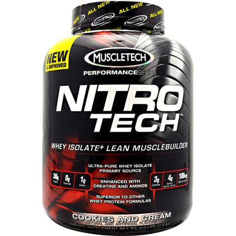 Nitro-tech, Cookies And Cream, 4 lbs (1.8 kg)