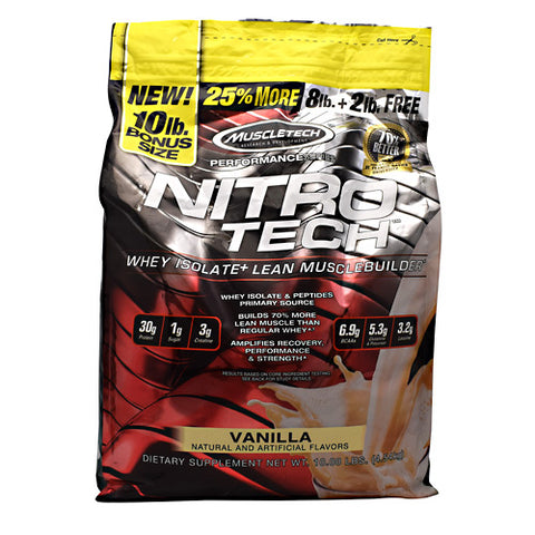 Nitro-tech, Vanilla, 10 lbs (4.54 kg)