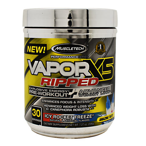 Vaporx5 Ripped, Icy Rocket Freeze, 30 Servings (7.27 oz)