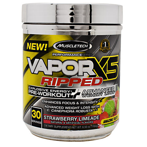 Vaporx5 Ripped, Strawberry Limeade, 30 Servings (6.50 oz)