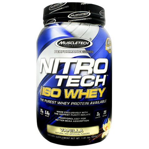 Nitro-tech 100% Iso Whey, Vanilla, 29 servings