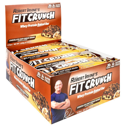 Fit Crunch Bar, Chcolate Chip Cookie Dough, 12 Bars