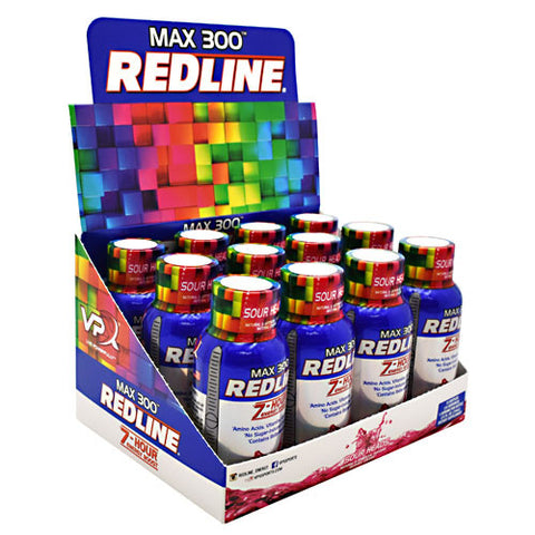 Max 300 Redline, Sour Heads, 12 - 2.5 fl oz (74 mL) bottles