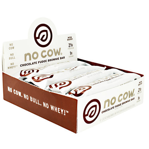 No Cow Bar, Chocolate Fudge Brownie, 12 (2.12) oz Bars