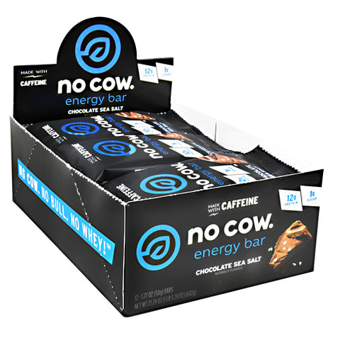 No Cow Energy Bar, Chocolate Sea Salt, 12 (1.77 oz) Bars