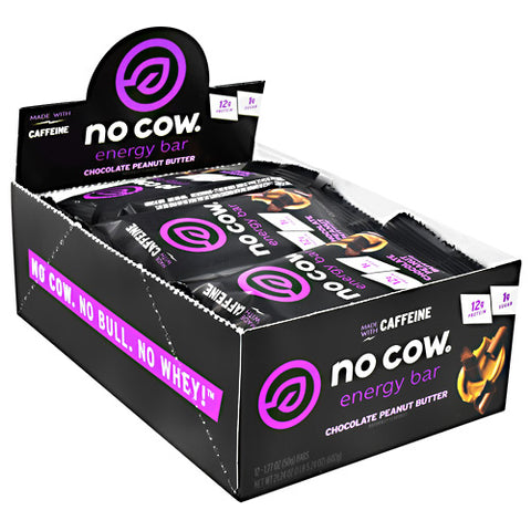 No Cow Energy Bar, Chocolate Peanut Butter, 12 (1.77 oz) Bars