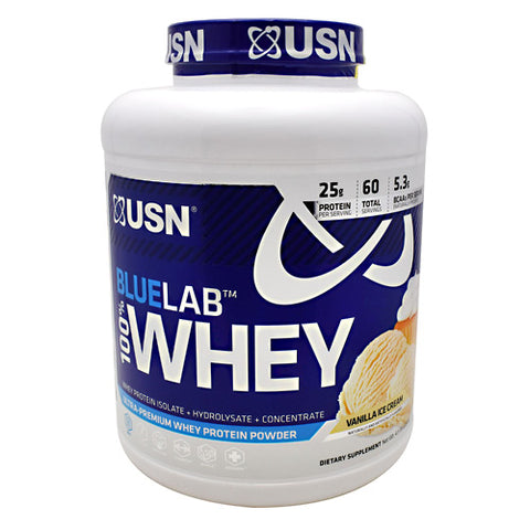 Blue Lab 100% Whey, Vanilla Ice Cream, 4.5 lbs (2041 g)