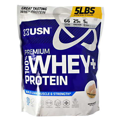 100% Whey + Protein, Vanilla Ice Cream, 5 LB. (2.27kg)