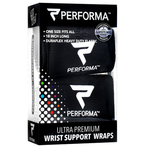 Wrist Support Wraps. Black, 1 Pair