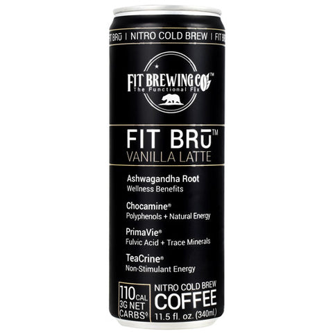 Fit Bru, Vanilla Latte, 12 (11.5 fl oz) Cans