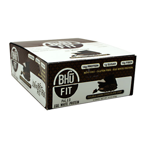 Bhu Fit Paleo, Double Dark Chocolate Chip, 12 bars- 19 oz (539g)