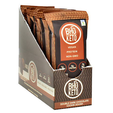 Bhu Keto, Double Dark Chocolate Cookie Dough, 8 Bars 1.6 Oz (45g)