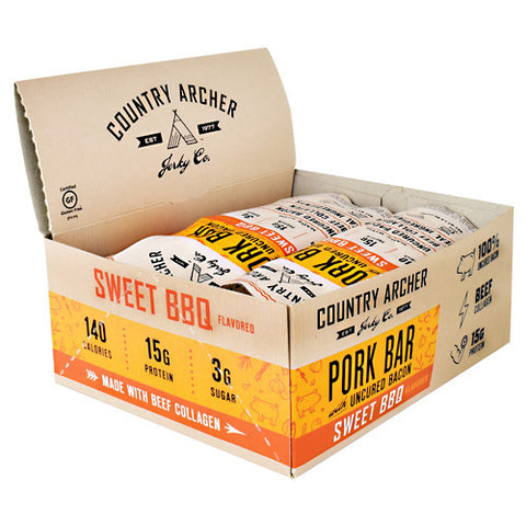 Pork Bar With Collagen, Sweet Bbq, 12  (1.5 oz)Bars