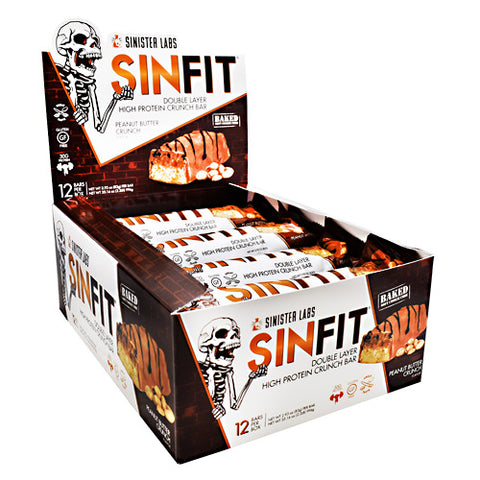 Sinfit Bar, Peanut Butter Crunch, 12 - 2.93 oz (83g) per bar