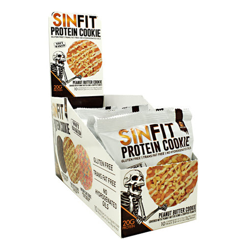 Sinfit Cookie, Peanut Butter Cookie, 10 - 2.75oz (78g) Per cookie