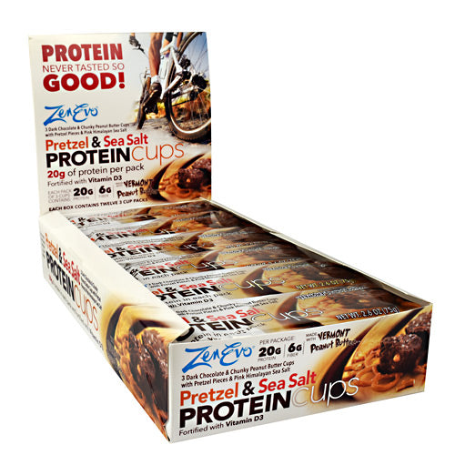 Protein Cups, Pretzel And Sea Salt, 12 (3 cup) Pack