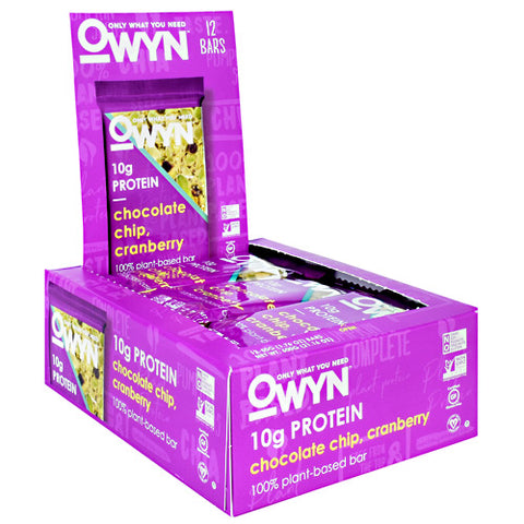 Owyn Bar, Chocolate Chip Cranberry, 12 - 50 G Bars