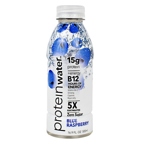 Protein Water, Blue Raspberry, 16 - 16.9 fl oz. Bottles